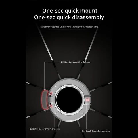 TRIOPO K3 Series 55см 65см 90см 120см Быстроустанавливаемый восьмиугольный софтбокс с креплением Bowens для светодиодного видеосвета Godox Aputure Sokani Studio