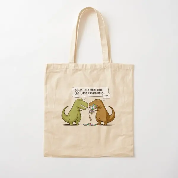 

T Rex Dinosaur Dude Did You Eat The Last Canvas Bag Grocery Shopper Ladies Designer Shoulder Bag Fashion Printed Travel