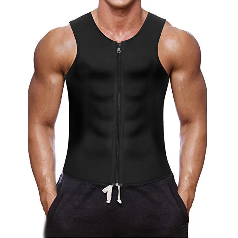 

Men Waist Trainer Vest for Weight Loss Hot Neoprene Corset Body Shaper Zipper Sauna Tank Top Workout Shapers Shirt Shapers Hot