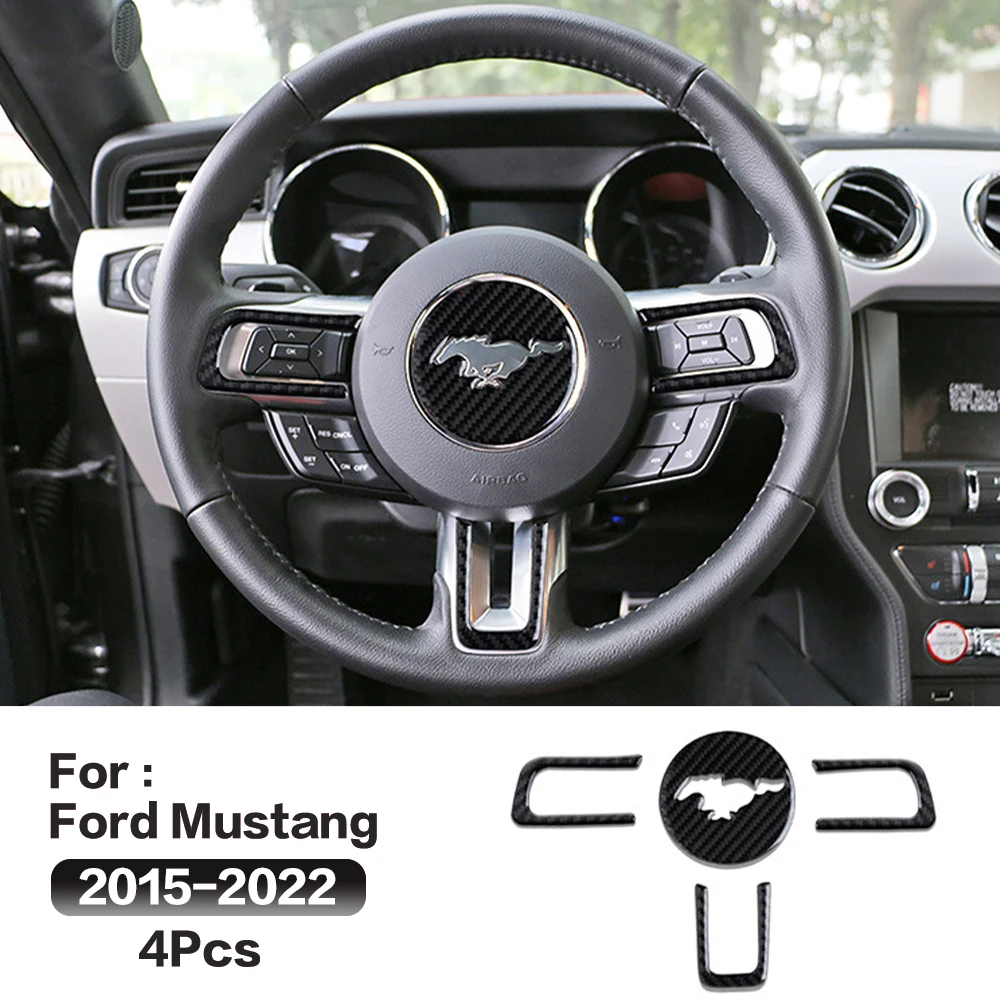 

4 шт., наклейки на руль автомобиля Ford Mustang 2015 2016 2017 2018 2019 2020 2021 2022
