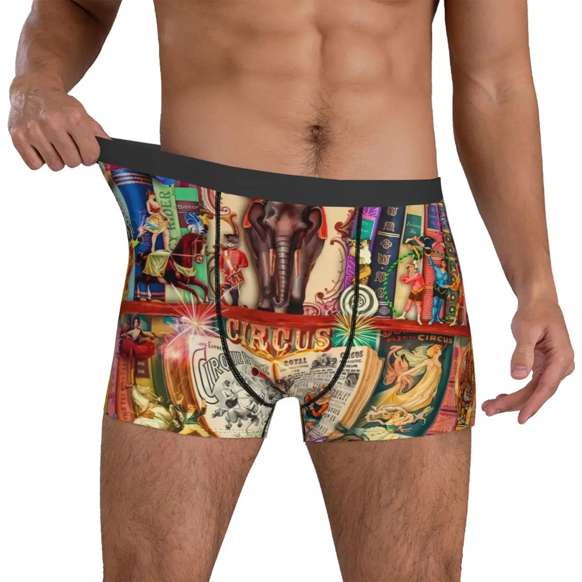 

Мужские трусы-боксеры с принтом, большие размеры