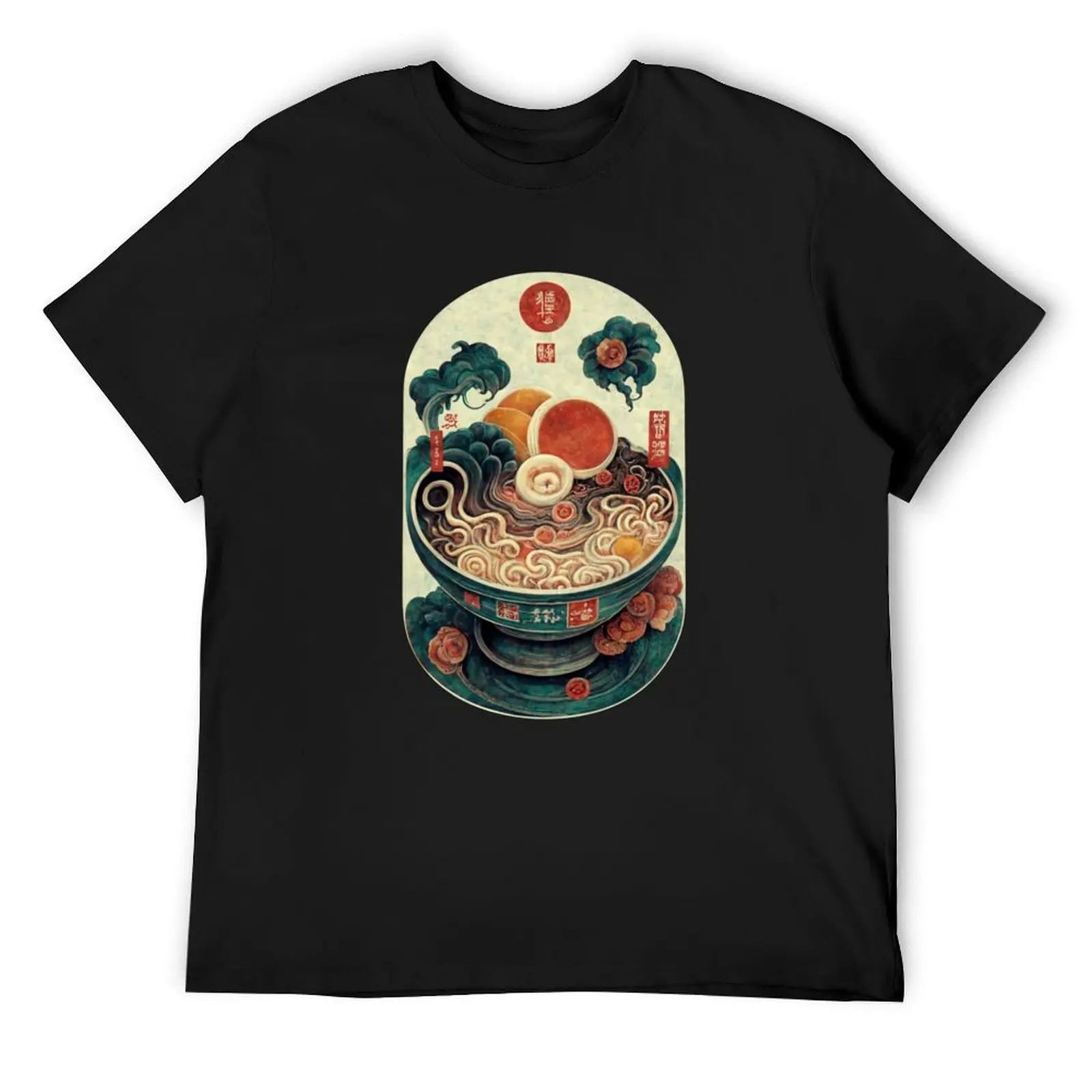 Kawaii Great Ramen Wave: The Kanagawa Ocean Wave Art Voyage футболка винтажная с рисунком большого размера