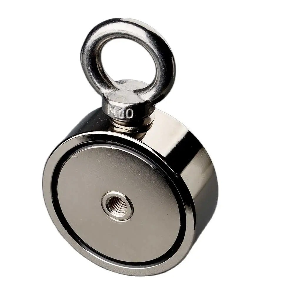 Двухсторонний сильный неодимовый магнит N52 для рыбалки 80-340 кг вертикальное магнитное кольцо для улицы супер мощный металлический инструмент для обнаружения аварийной ситуации