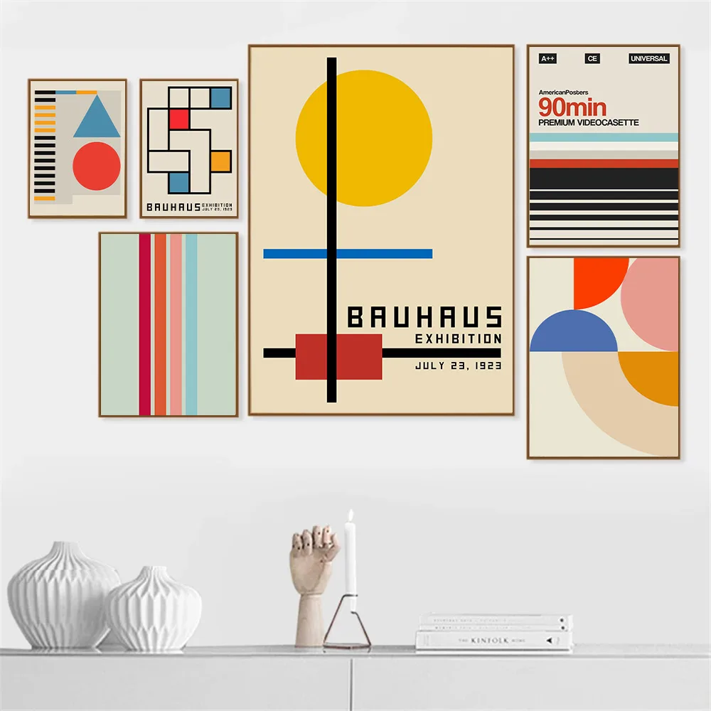 

Bauhaus Piet Mondrian Geometry Wall Art Canvas Painting Nordic Posters Abstract Print Modern Wall Pictures for Living Room Decor