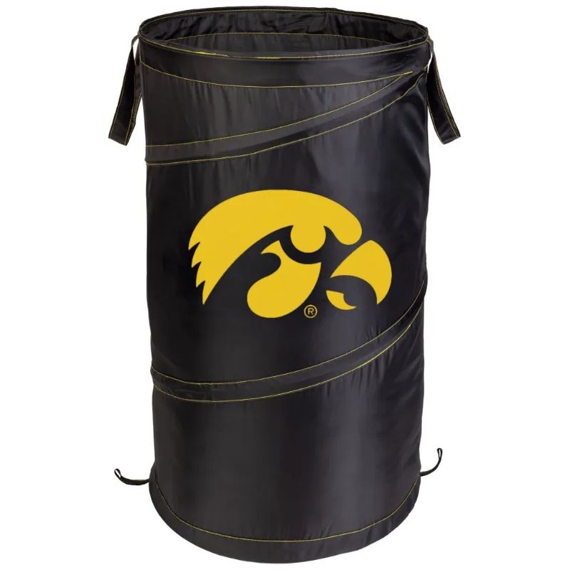 

Pop up Spiral Laundry Hamper Bag - 15 x 25 inch - Black and Gold - Iowa Hawkeyes