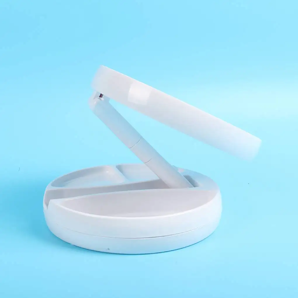 

Портативное зеркало для макияжа со светодиодной подсветкой компактные женские карманные зеркала косметическое ручное зеркало увеличительные очки 10X