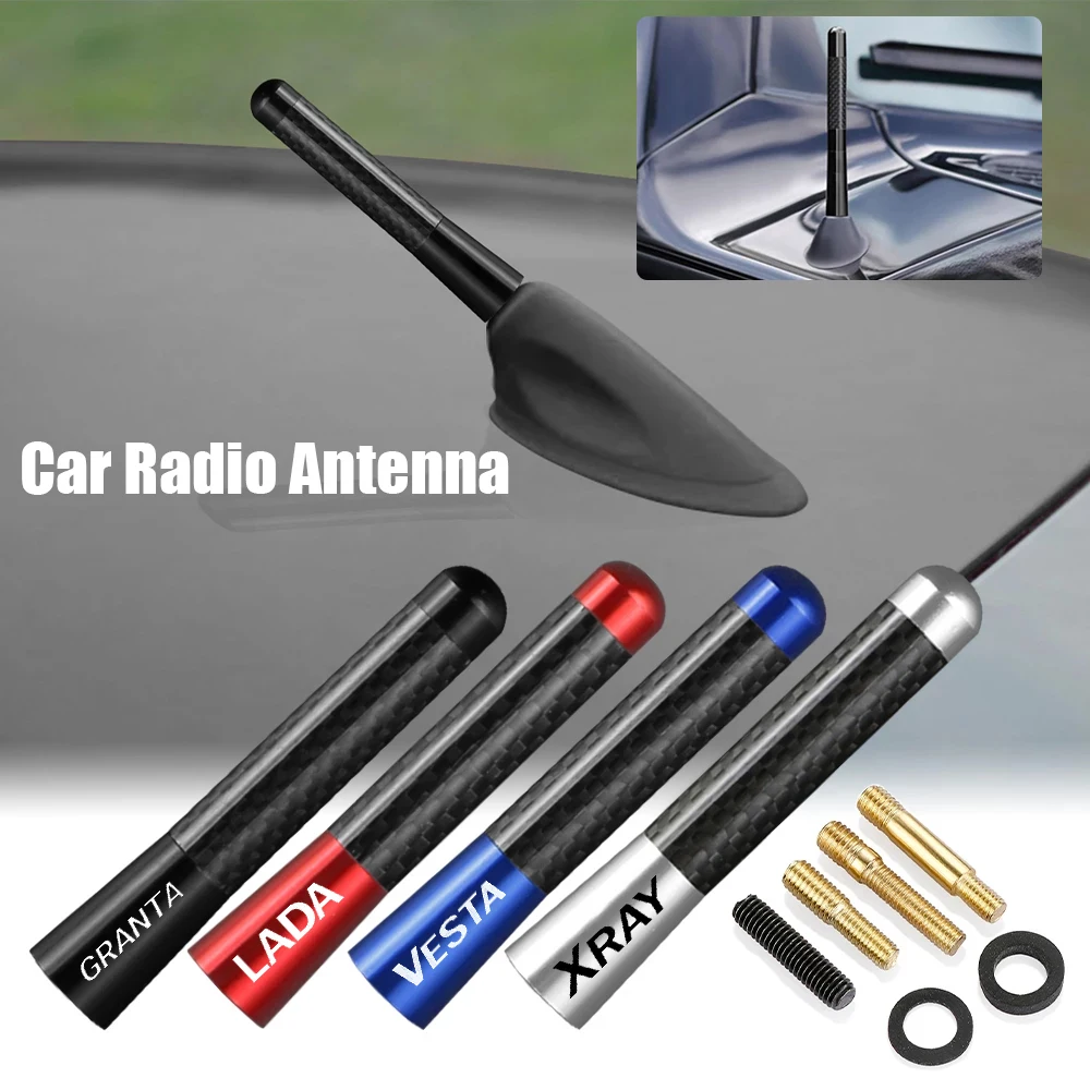 

Автомобильная радиоантенна 8 см из углеродного волокна для LADA XRAY GRANTA LARGUS NIVR VESTA Mast Roof Aerial StylingAccessories прием сигнала