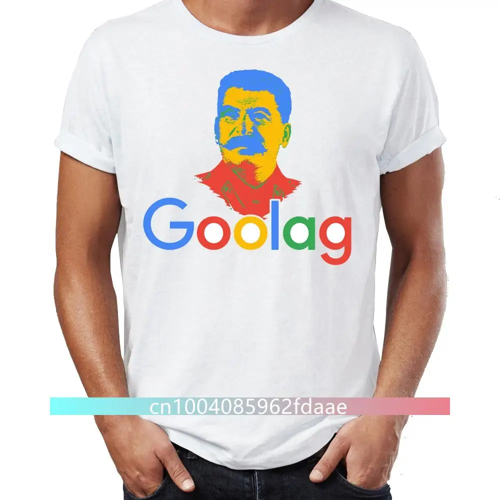 

Hip Hop Men T-shirts Funny Goolag USSR Stalin Artsy Awesome Artwork Drawing Printed Street Guys Tees Swag 100% Cotton Camiseta