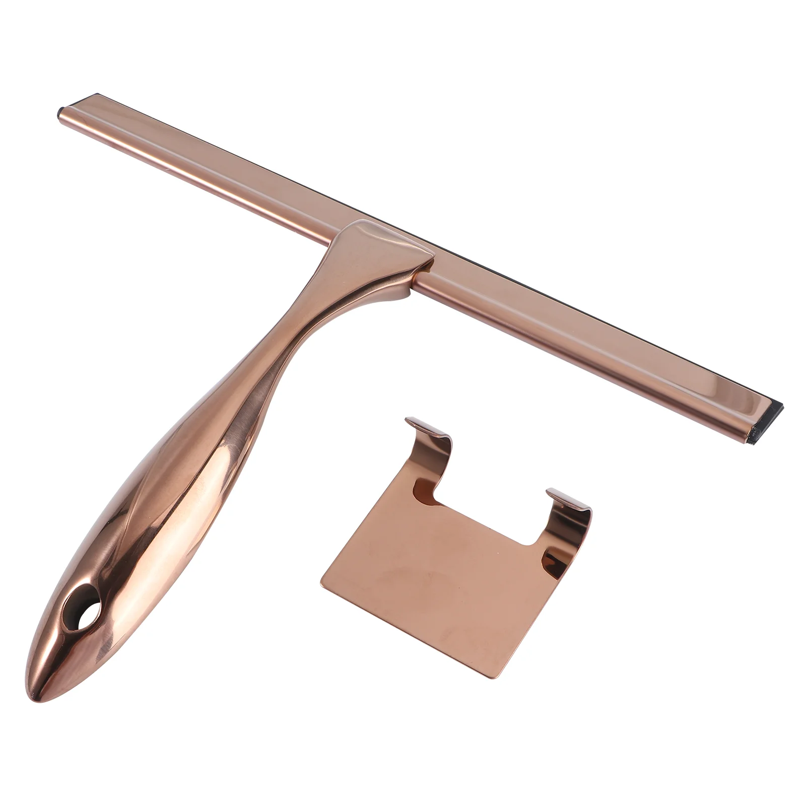 

Stainless Steel Glass Wiper Bronze Silicone Home Bathroom Scraper Cleaning Tool Cleaner Shower Squeegee Door Wipers