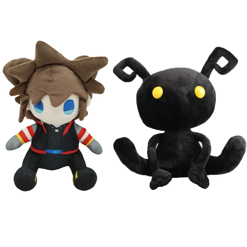 

1/2pcs Kingdom Hearts Plush Doll Sora Shadow Heartless Ant Stuffed Animal Plushie Figure Game Toy for Kids Fans Birthday Gifts