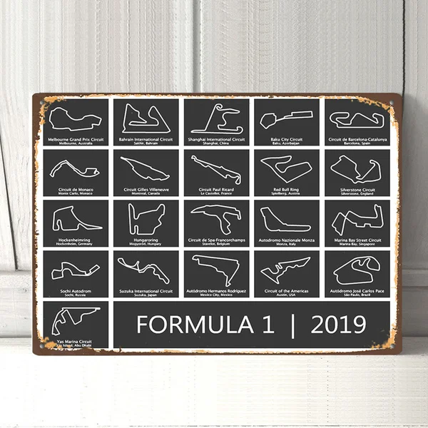 

Formula 1 Race Track F1 Racing Circuit Decor Home Decor