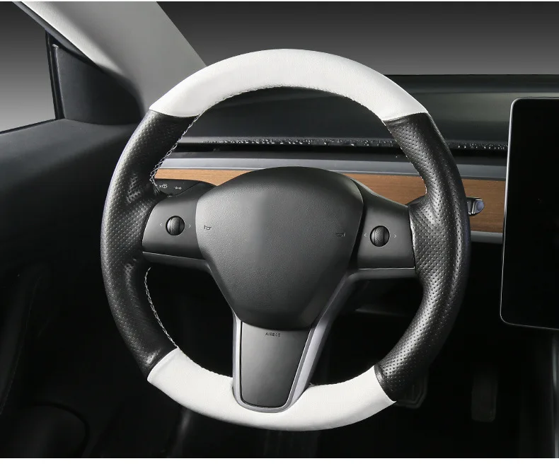 

Suitable for Tesla model3 hand stitched steering wheel cover