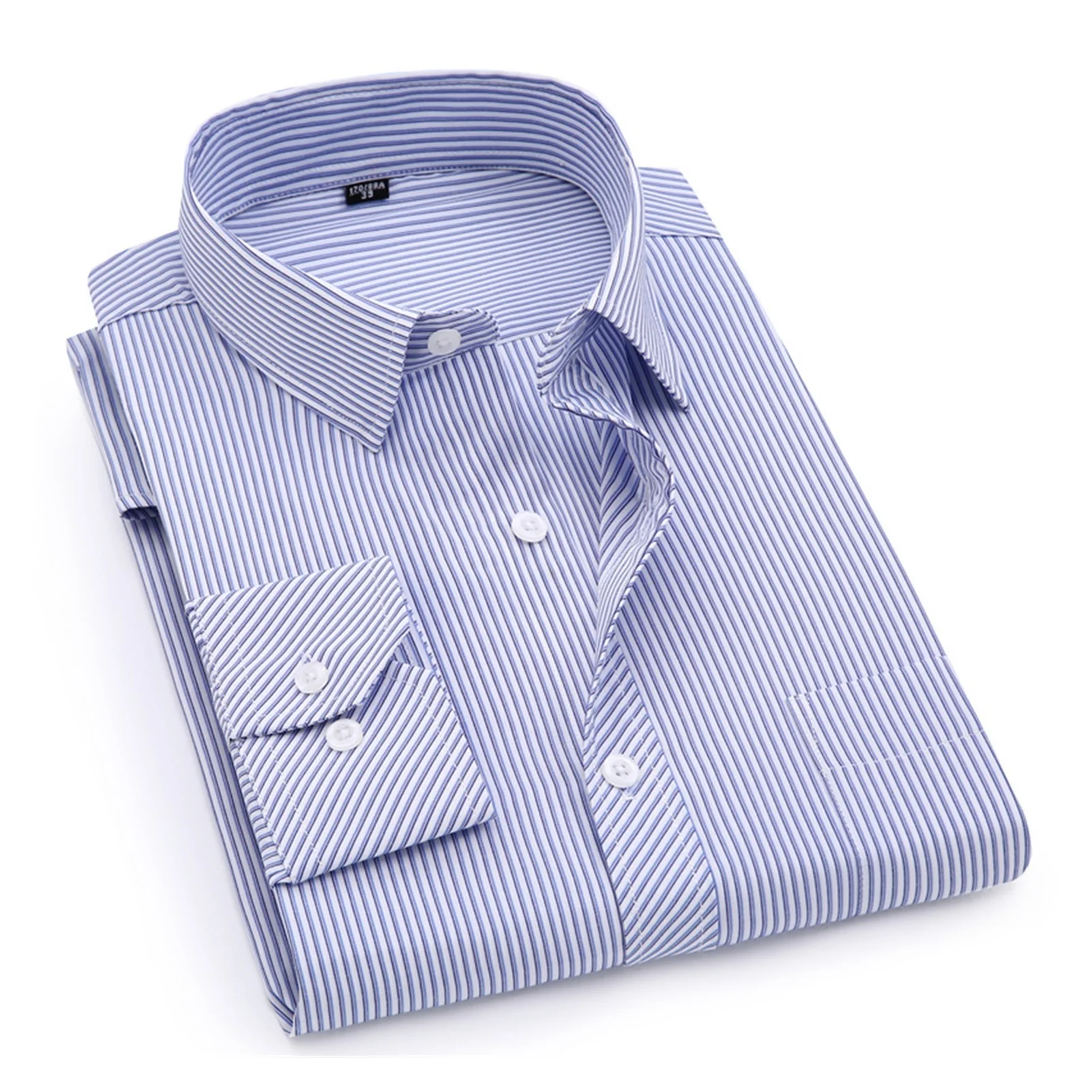 

Рубашка мужская деловая с длинным рукавом, классическая сорочка в полоску, повседневная одежда, большие размеры 8XL 7XL 6XL 5XL 4XL, 2022