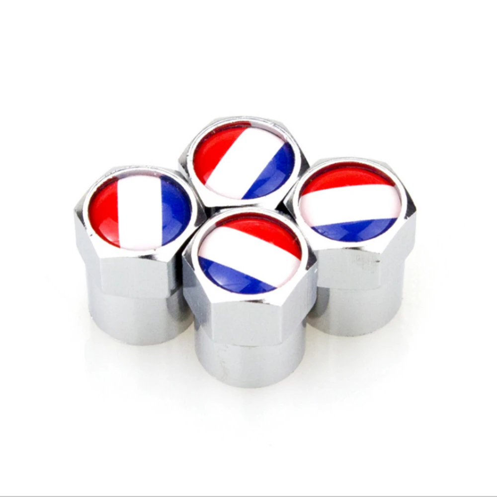 

4 X Wheel Tire Valve Caps Covers France Flag Logo Car Accessories for Peugeot 307 206 407 406 405 3008 4008 208 308 306 107