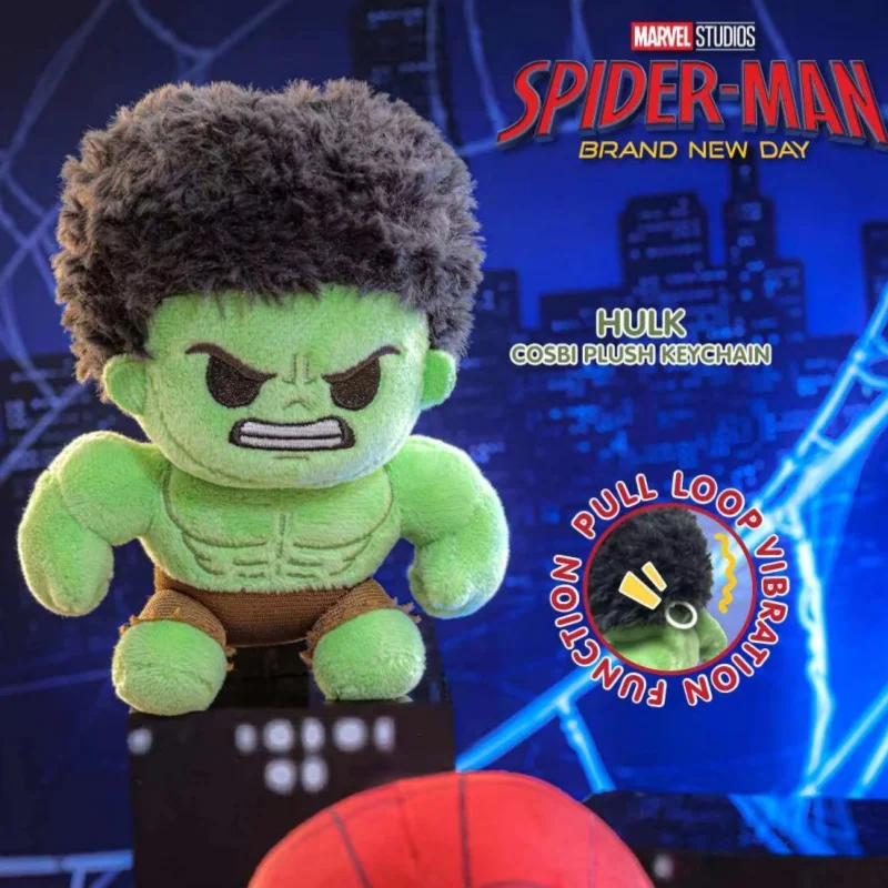Фото Hot Toys Cosbi Marvel Брелок-фигурка и плюшевый брелок Человек-паук, серия New Day, коллекционная кукла-сюрприз в слепой коробке, официальный оригинальный подарок №1