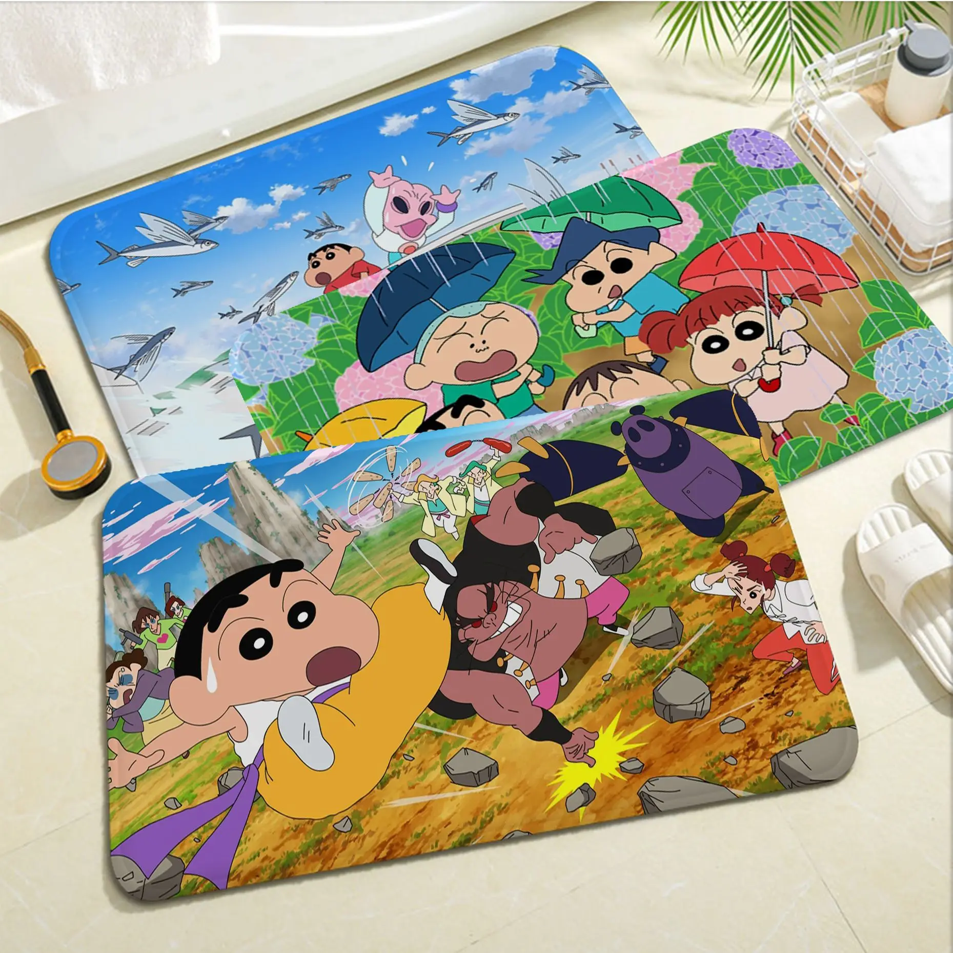 

BANDAI Crayon Shin-chan Room Mats Cheaper Anti-slip Modern Living Room Balcony Printed Welcome Doormat