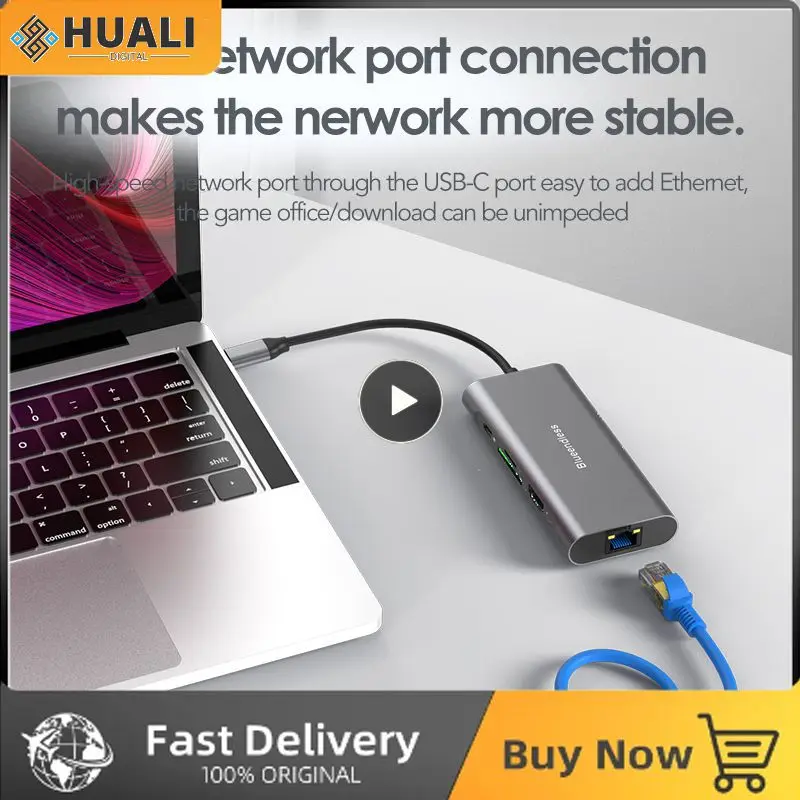 

For Windows/ /linux 4k High-definition Usb Hub Computer Accessories Office Tools Type-c Docking Station Aluminum Alloy