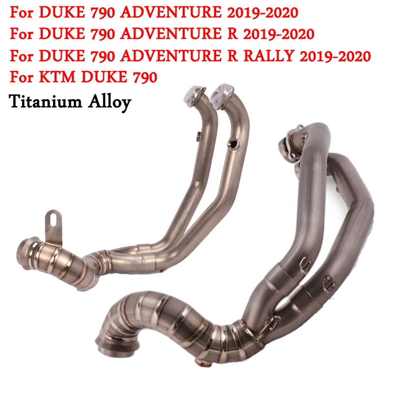 

Titanium Alloy Slip On For Duke790 DUKE 790 Modifed Escape Motorcycle Full System Exhaust Front Middle Link Pipe Moto Muffler