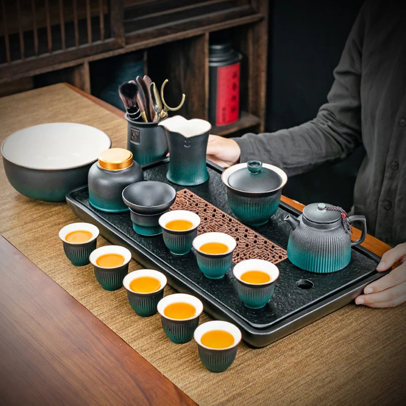 

Traditional Porcelain Tea Set Chinese Coffee Modern 6 People Afternoon Tea Set Kung Fu Ceremony Juego De Te Gift Set HX50NU