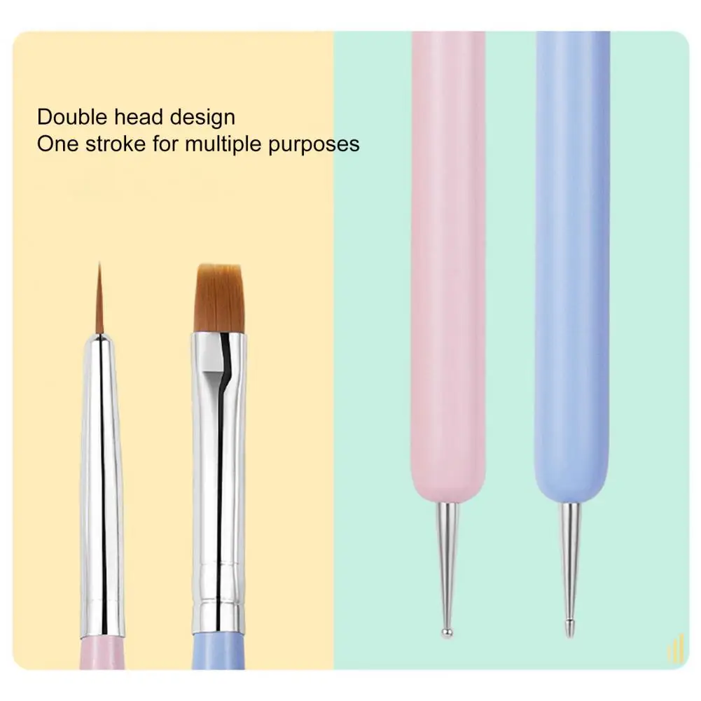 6 шт. ручка для ногтей лайнер нейл-арта кисть однотактный контур компактный