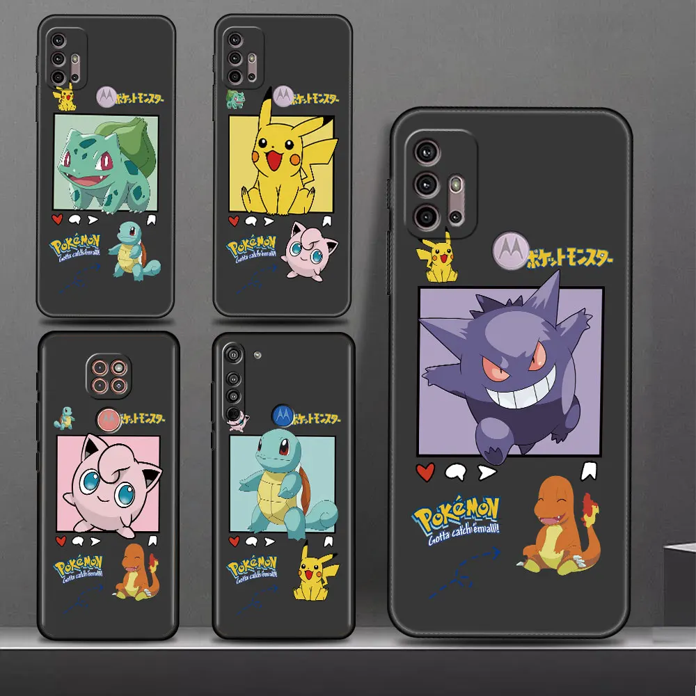 Милый чехол для телефона в виде покемона Motorola Edge 20 Pro G51 5G 30 Neo G22 One Fusion G31 G9 Power Cover
