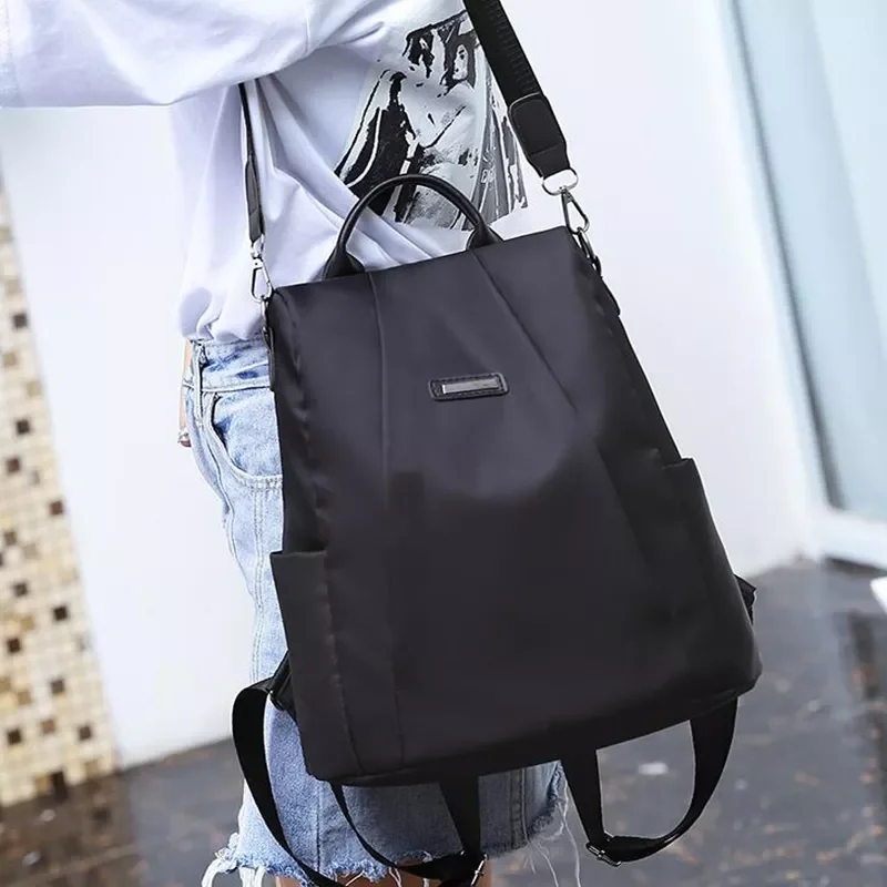 Anti-theft Backpack Waterproof Fabric Large Female Shoulder Bag Oxford Large Capacity Simple Style Casual Mochila Travel