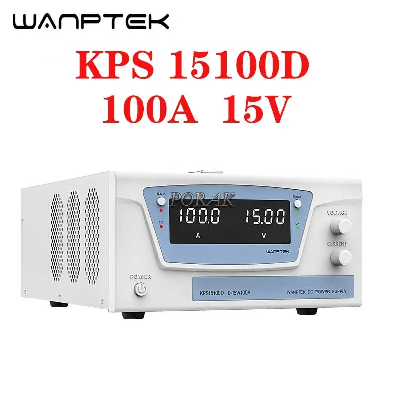 

wanptek KPS15100D 0-15V 100A DC High-power DC power adjustable DC Aging plating constant current power supply