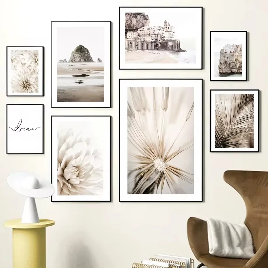 Настенная Картина на холсте с изображением пляжа геори скандинавские постеры и