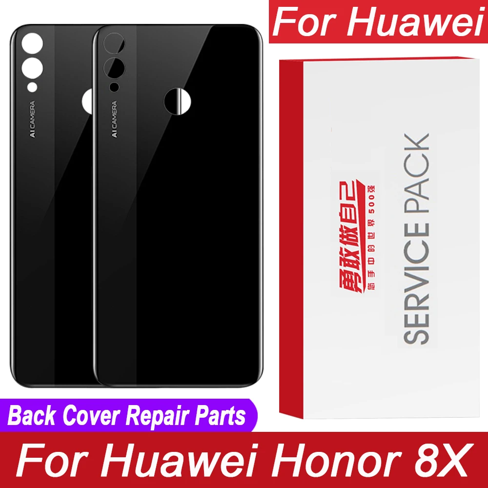 100% оригинальный задний корпус для Huawei Honor 8X задняя крышка аккумулятор стеклянная
