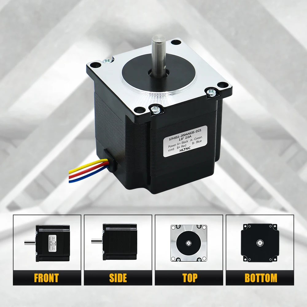 Комплект шагового двигателя HLTNC 57*51 для фрезерного станка с ЧПУ двигатель Nema 23