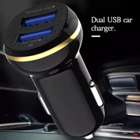car phone charger fast 3 1a dual usb power adapter mini led auto mobile phone charger black