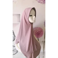 fashion big size soft gauze fabric beautiful hijab muslim scarf islamic headscarf hat amira pull on headwrap hijab caps