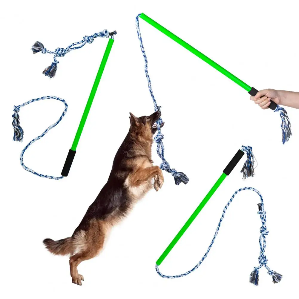 Useful Dog Lure Toy Bite Resistant Indestructible Dog Interactive Flirt Pole Toy  Multifunctional Dog Pole Toy Pet Supplies