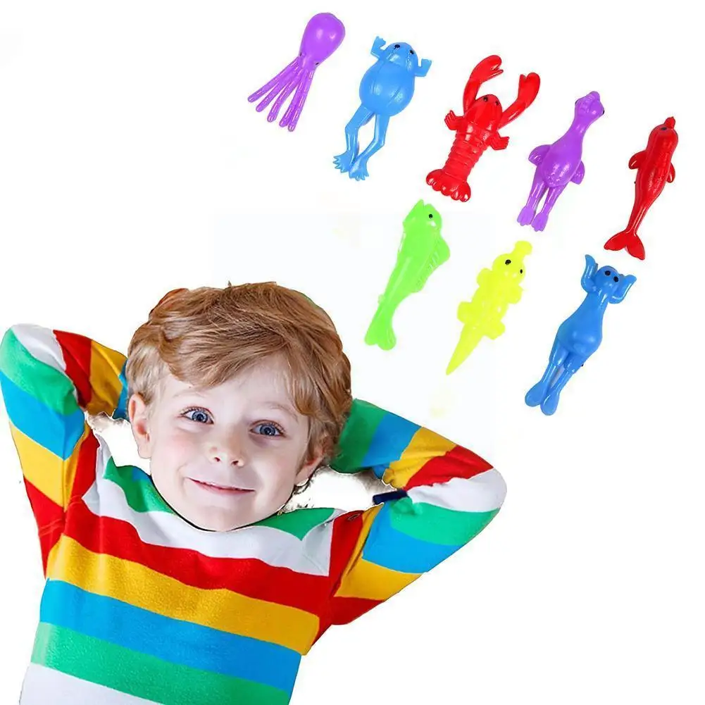 

Marine Animal Launcher Elastic Animal Boring Tricky Finger Bouncy Toy Vent Catapult Flying Random Toys Decompression Style L6j6