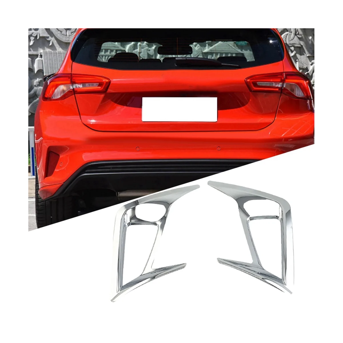 2 шт. отделка рамы для хэтчбека Ford Focus MK4 2019-2020 Chrome