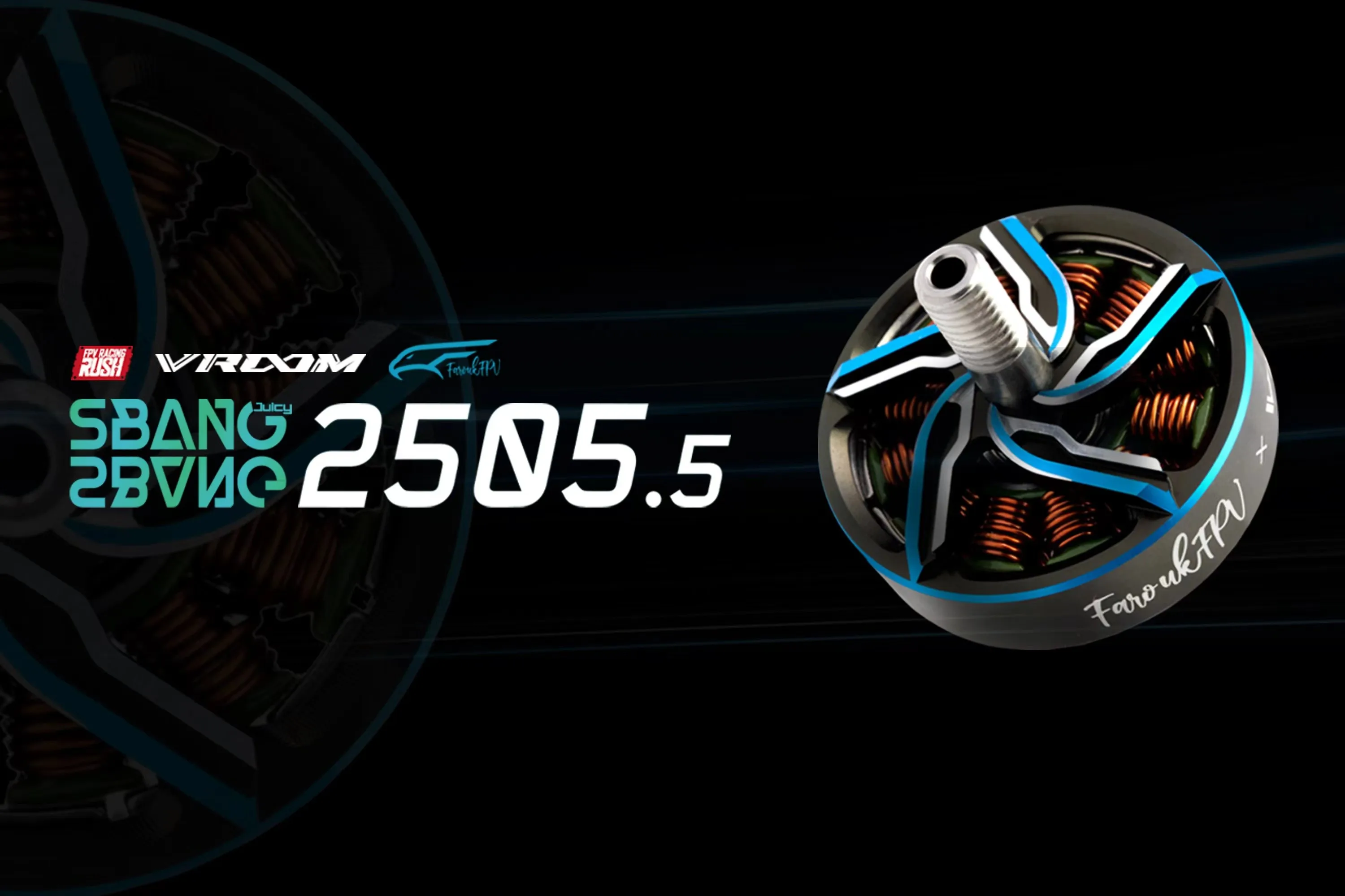 RUSHFPV VROOM 2505 5 2000KV 6S SBANG бесщеточный двигатель пик FaroukFPV для 5-дюймового FPV