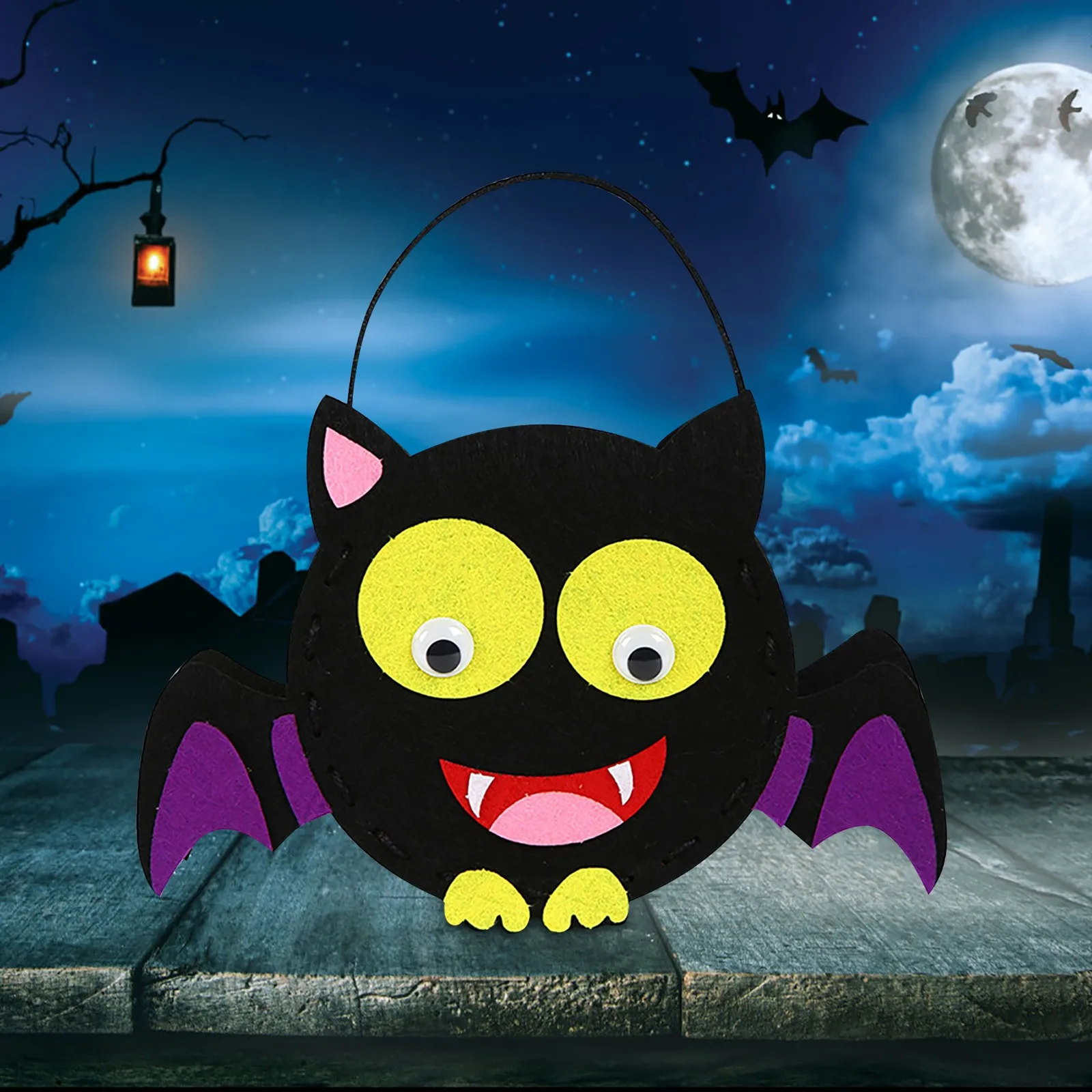

Arts And Crafts for Kids Ages 6-8 Girls Halloween Non Woven Pumpkin Tote Bag Kindergarten Parent Child Activities Children's