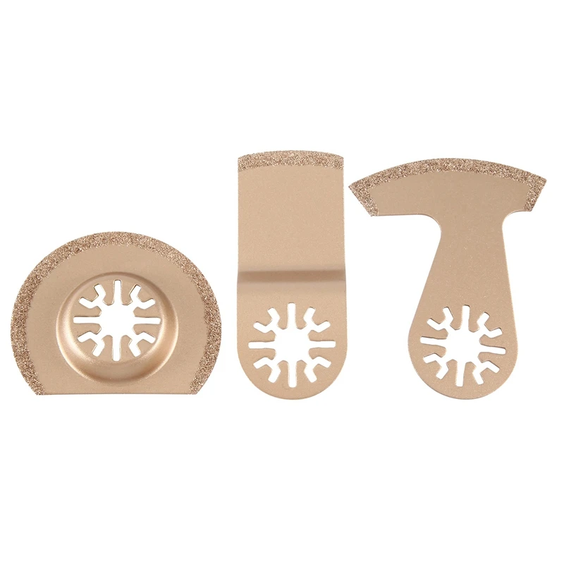 

Hot Sale Oscillating Saw Blades - 3Pcs Multi Function Tile Saw Blades Set For Ceremic Porcelain Tile Cutting, Carbide