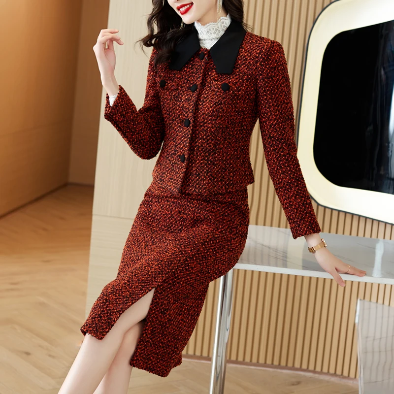 Современный ретро-набор Xiaoxiangfeng для женщин 2024 новый модный и элегантный