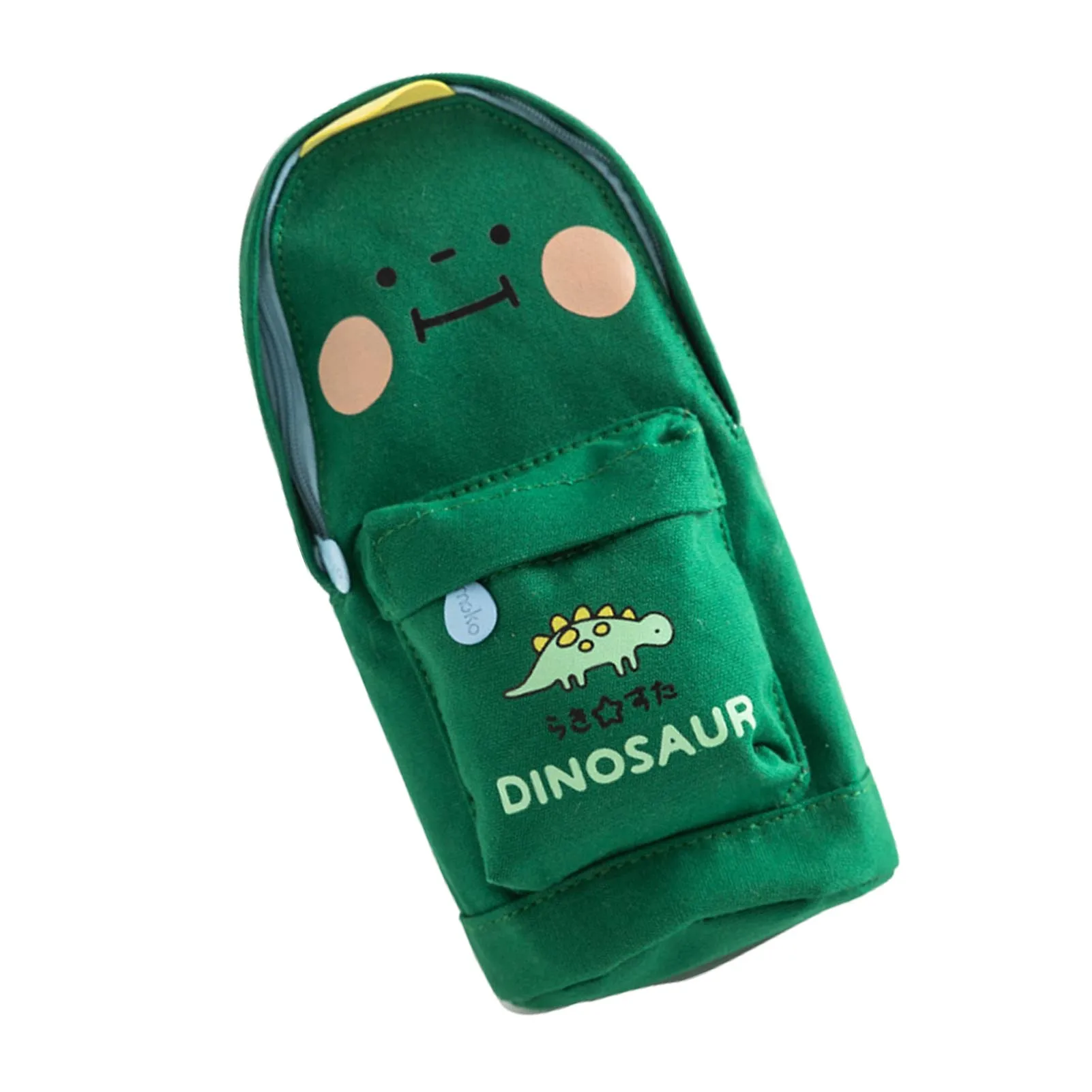 

Мультяшный пенал, мультяшный холщовый пенал для карандашей, уникальная школьная сумка и канцелярская сумка в форме динозавра, держатель с з...