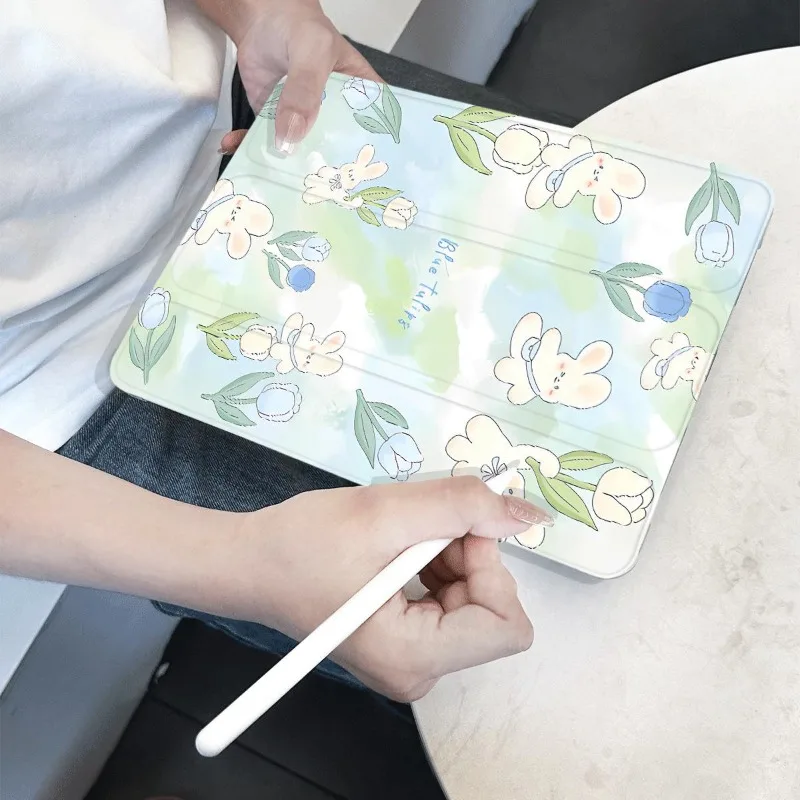 Чехол Blue Tulip Little Rabbit Funda для Ipad Pro 2024 чехол Air 3 поколения 2019 10 9 10-го IPad 4 2020 5