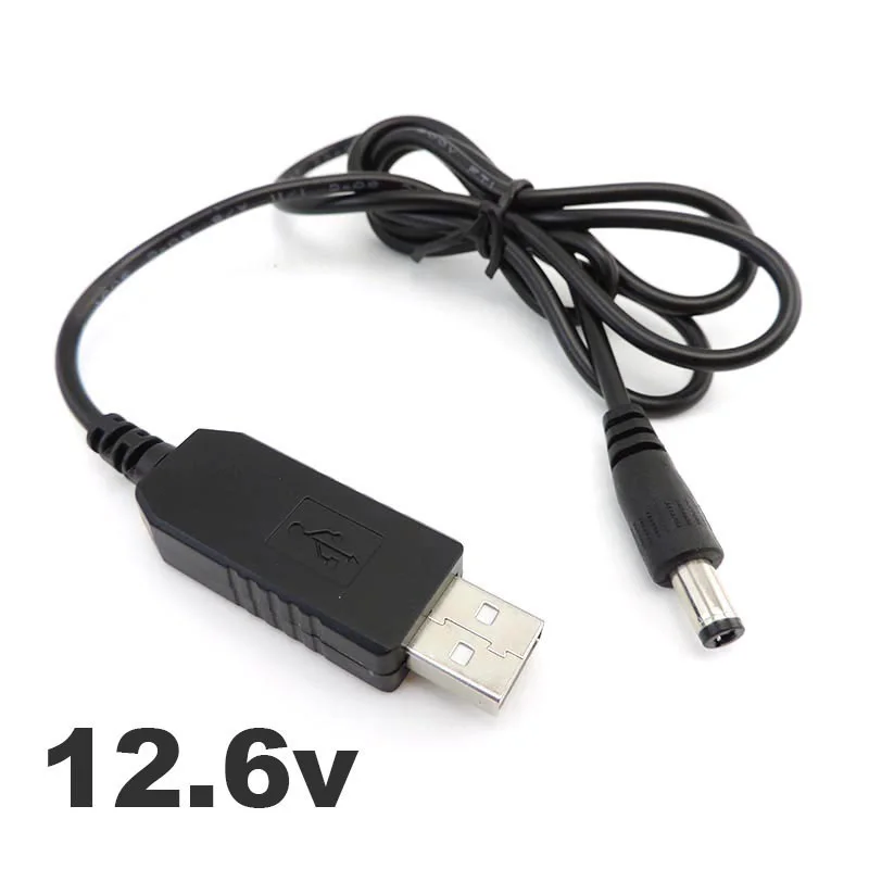 

USB 5 В штекер на 8,4 В 12,6 В Step UP Модуль повышения мощности Кабель питания 5,5X2,1 мм штекер Конвертер Разъем адаптера зарядное устройство t1