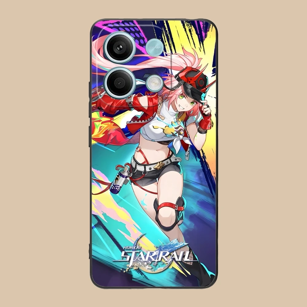 Honkai Star Rail Rappa Mobile Phone Case for Xiaomi POCO M6 M5 M4 M3 X6 X5 X4 X3 F6 F5 F4 F3 F2 C40 Pro GT 5G Black Cover Shell
