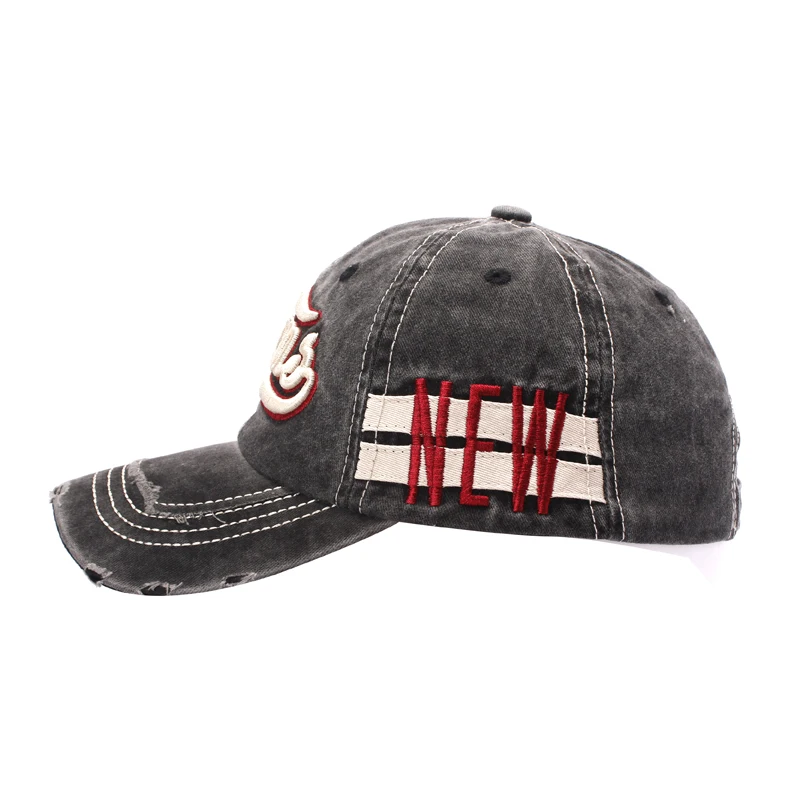 Бейсболка Мужская/Женская джинсовая с вышивкой на лето/осень |
