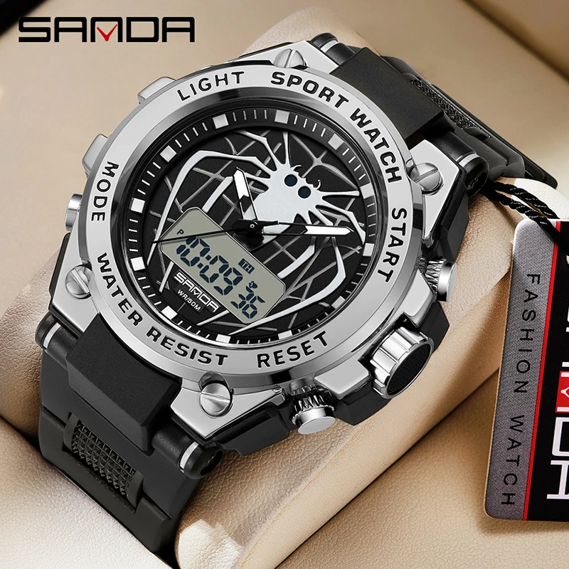

SANDA Sport Watch Men Waterproof LED Digital Watches Stopwatch Big Dial Clock For Male relogio masculino Men Watches Quartz