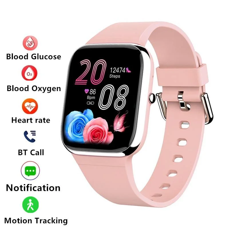 

2023 New Blood Glucose Smart Watch Men Bluetooth Call Heart Rate Sleep Monitoring Sports Bracelets Women Smartwatch Time Limited