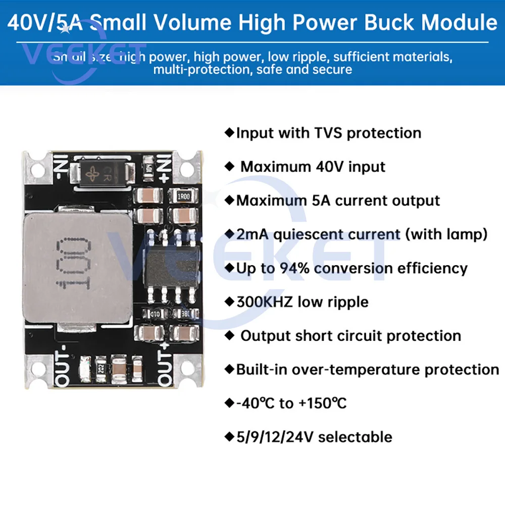 DC-DC Step Down модуль питания Buck DC 5 V-36V вход до 3 V 5V 12V Выход 3A 8W Конвертер плата высокой