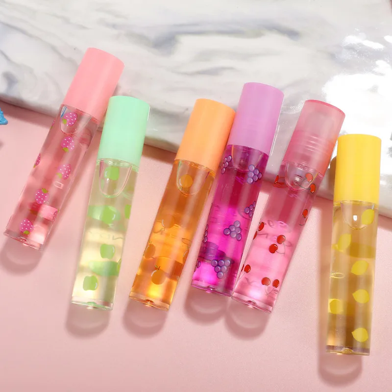 

2022 NEW Colorless Lip gloss Clear Sexy Cute Fruit Lip Balm Liquid Lipstick Waterproof Moisturizing Plumper lip Oil Lip Gloss