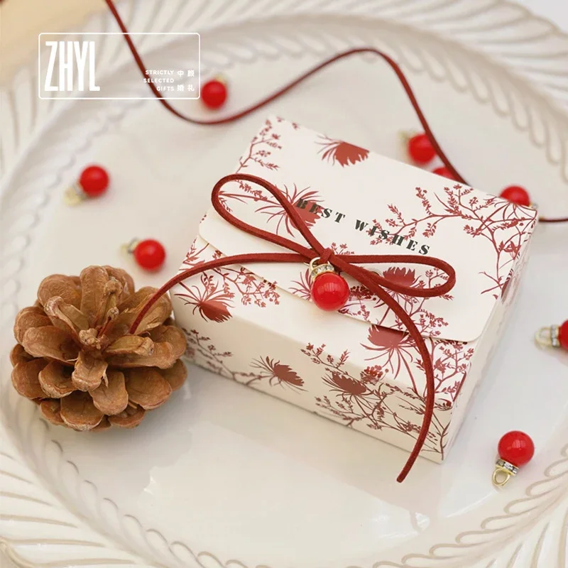 20 шт./лот простая и изысканная свадебная коробка конфет с принтом праздничные