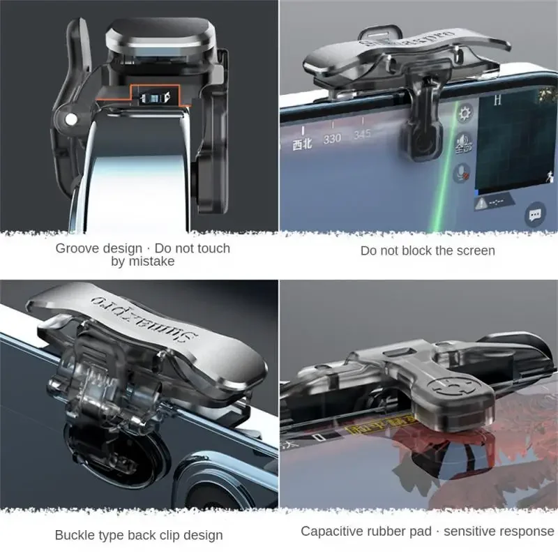 Триггер для мобильных игр PUBG Phone Gaming 6 Finger Trigger Sensitive Shoot Game L1 R1 Aim Keys